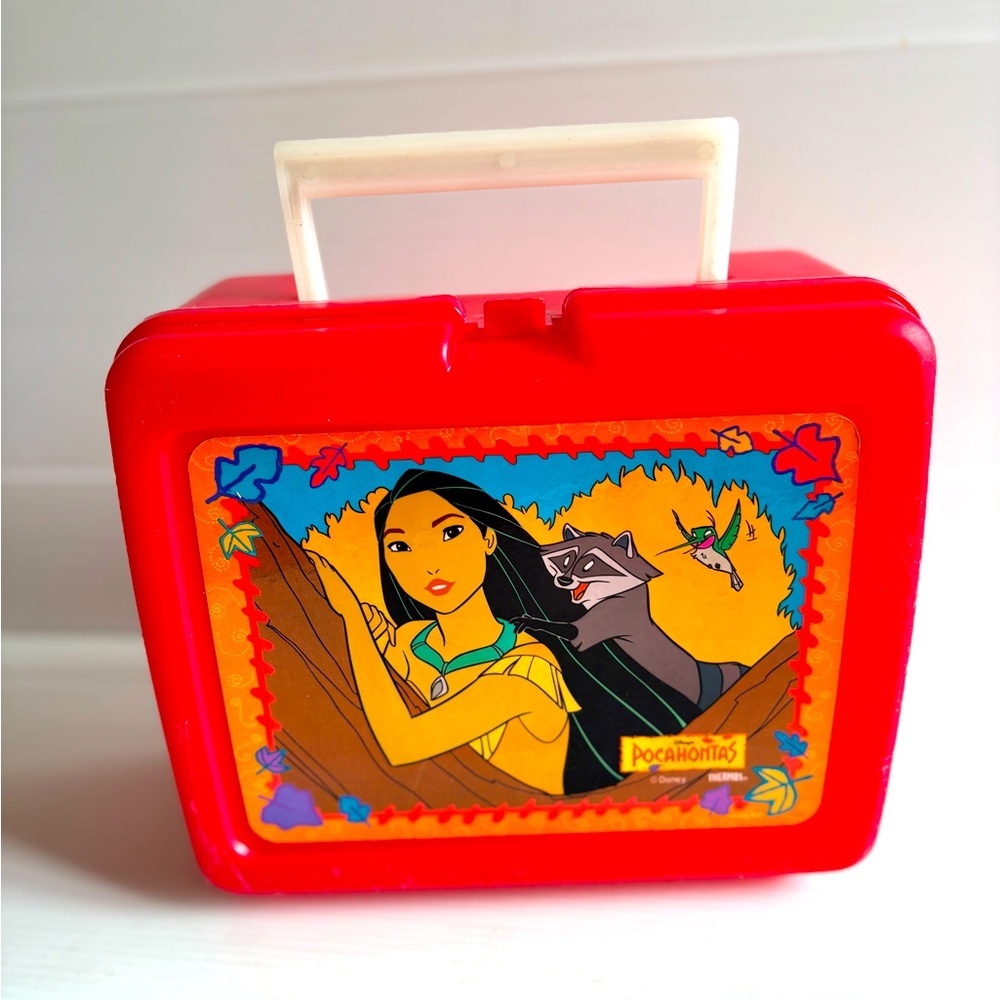 Disney Pocahontas Lunch Box Red Plastic